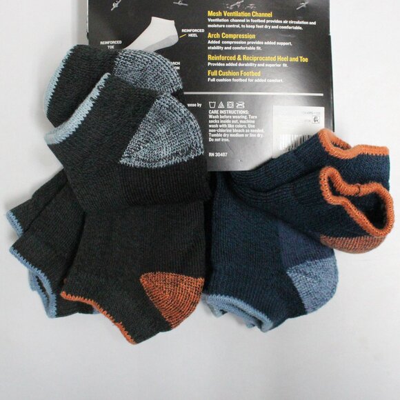 6 Pair Shoe Size 6 - 12 Dickies Dri-Tech No Show Performance Work Socks - Picture 6 of 7